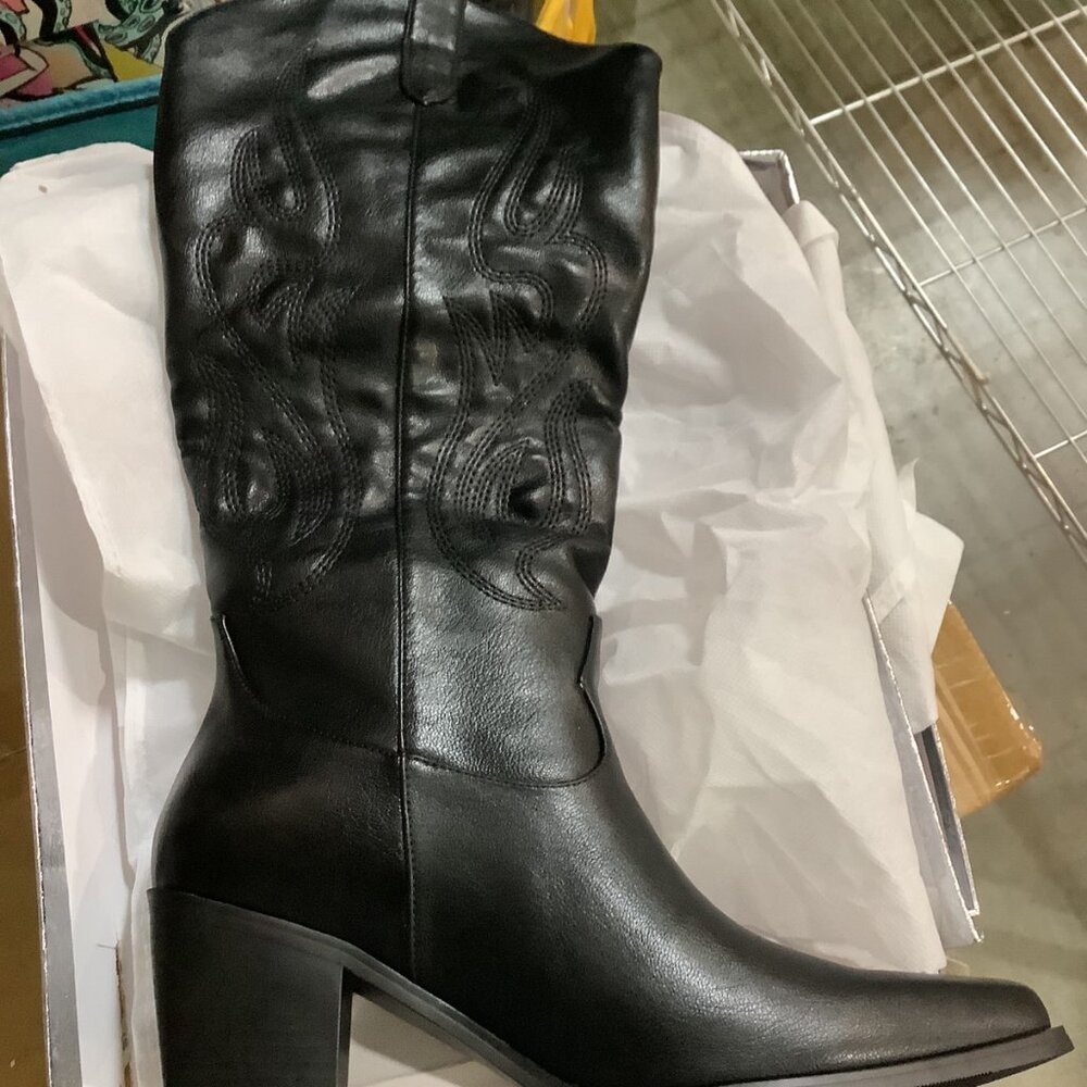 Cowboy Boots for Women Comfortable Mid-Calf